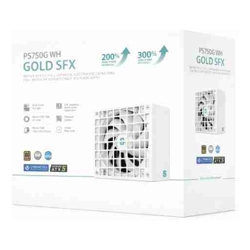 Deepcool PS750G WH 750W Gamer Storm SFX Full Japanese Electrolytic Capacitors Cybenetics Platinum /PPLP Gold Fluid Dynamic Bearing