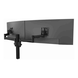 Atdec AWMS-2-5940 Dual Extended-Reach Arms on Post Heavy-Duty F-Clamp Black