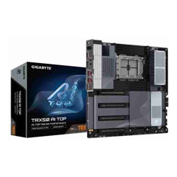 Gigabyte TTRX50 AI TOP AMD Ryzen Motherboard sTR5 Threadripper DDR5 ECC RDIMM up to 2TB PCIe 5.0 USB4 Wi-Fi 7 Dual 10GbE E-ATX