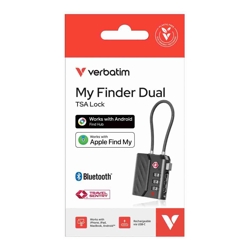 Verbatim My Finder Dual Tracking Tag with TSA Lock Black