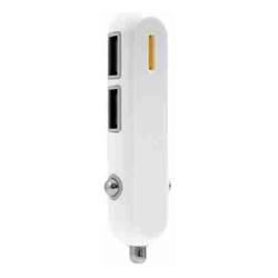 3Sixt Dual USB Car Charger 4.2A White