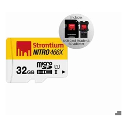 Strontium Micro SD Nitro UHS-1 with SD &amp;amp;amp; USB Reader  32GB