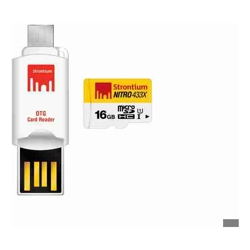 Strontium NITRO UHS-I (U1) microSD with OTG Card Reader 16GB