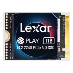 Lexar LNMPLAY001T-RNNNG Internal SSD Play 1TB M.2 2230 PCIe Gen 4x4 NVMe SSD up to 5200MB/s read 4700MB/s write 5 year limited warranty