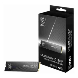 MSI SPATIUM M571 DLP PCIe 5.0 NVMe M.2 2TB M.2 2280 PCIe Gen5x4 NVMe 2.0 R14500/W11000MB/s 2500K/2600K IOPS 1400TBW 5yr wty