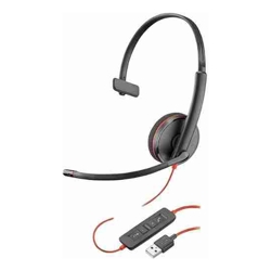 HP POLY BLACKWIRE 3215 MONAURAL U SB-C HEADSET 3.5MM PLUG USB- C/A ADAPTER