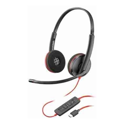 HP POLY BLACKWIRE 3220 STEREO USB -C HEADSET USB-C/A ADAPTER B ULK
