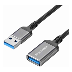 Simplecom CAU320 USB 3.0 Extension Cable USB-A Male to USB-A Female Nylon Braided 2.0M