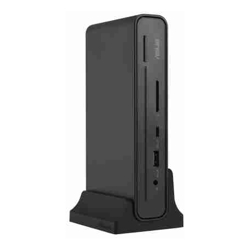 Asus Triple Display Usb-c Dock Duo DC301 Duo 12-in-1 Hdmi DisplayPort Usb-c Pd 90W USB 3.2 Gen 1 Type-A Usb-c USB Type-A RJ45 Audio Jack Sd Card Reader Black  3 year Warranty
