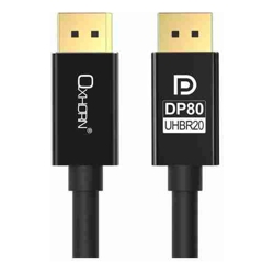 Astrotek Oxhorn 4K DisplayPort 2.1 DP80 Cable 5m Male to Male V2.1 16K@60Hz Gold-Plated Aluminum High Speed VESA Certified  for Gaming Monitor TV PC Laptop