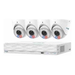 TP-Link Omada T8S4-2T Omada 8MP Turret PoE Security Camera System with 2TB HDD 4 Cameras with 16-Channel NVR (Omada Camera)