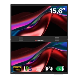 Verbatim 15.6&amp;amp;quot; USB-C Full HD 1080p Dual Portable Monitor HDMI IPS