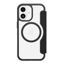 OtterBox React Folio MagSafe Apple iPhone 17 (6.3&amp;amp;quot;) Case Black Crystal (Clear/Black) (77-98586) DROP+ Military Standard 7 Years Warranty