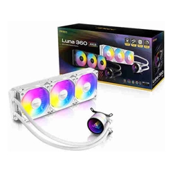 Antec Luna 360 ARGB White 360mm AIO 3x120mm ARGB PWM Fans 800-1800RPM 67.62CFM Intel LGA1700/1851 AMD AM4/AM5 2Y Warranty