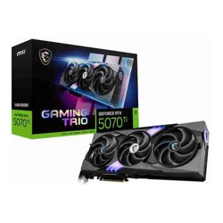 MSI GEFORCE RTX 5070 TI 16G GAMING TRIO OC PLUS Nvidia GeForce RTX5070 16GB GDDR7 Core Clock: 2580 Cuda Core: 8960 1xHDMI 3xDP PSU: 750W PCIe5.0 3 Year Warranty
