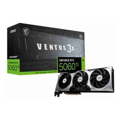MSI GEFORCE RTX 5060 TI 16G VENTUS 3X OC Nvidia GeForce RTX 5060 Ti 16GB DDR7 Core Clock: 2617MHz Cuda Core: 4608 1xHDMI 3xDP PSU: 600W PCIe5.0 3 Year Warranty