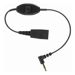 Jabra QD to 3.5MM STRAIGHT CORD WITH PUSH to TALK FOR QD HEADSETS