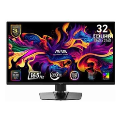 MSI MAG 322UP QD-OLED E16 32&amp;amp;quot; 4K UHD OLED Gaming Monitor 3840x2160 16:9 0.03ms 165Hz Free Sync 2xHDMI 1xDP 1x USB-C (DP Alt Mode/15W PD) VESA Height Adjustable Swivel Pivot Tilt 3 Year 