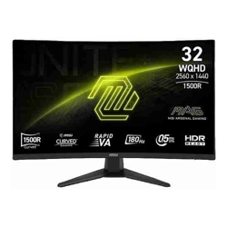 MSI MAG 321CQF E18 31.5&amp;amp;quot; WQHD Rapid VA Curved Gaming Monitor 2560x1440 0.5ms 180Hz Adaptive Sync 2xHDMI 1xDP VESA Tilt 3 Year Warranty