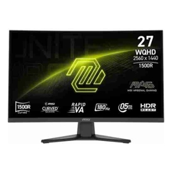 MSI MAG 275CQF E18 27&amp;amp;quot; WQHD Rapid VA Curved Gaming Monitor 2560x1440 16:9 0.5ms 180Hz Adaptive Sync 2xHDMI 1xDP VESA Tilt 3 Year Warranty 
