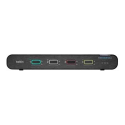 Belkin Universal 2nd Gen Secure KVM Switch 4-Port Single Head w/ CAC Black (F1DN104KVM-HA-4)