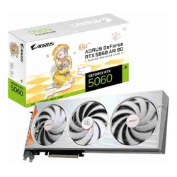Gigabyte GV-N5060AORUS ARI-8GD GeForce RTX 5060 8GB GDDR7 128-bit 2722 MHz Boost 28gbps PCIe 5.0 3840 CUDA Cores 550WPSU 8-Pinx1 DP 2.1b x3