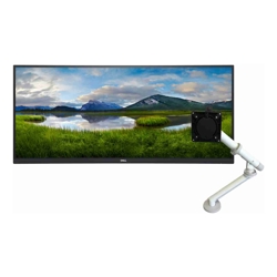 Dell P2421W 34&amp;amp;quot; WQHD USB-C Curved Monitor + Colebrook Flo White Monitor Arm 12 Mth Wty (Refurbished)