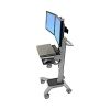Brackets & Mounting - Ergotron 24-194-055 Dual LCD Wideview Workspace Cart | Wholesale IT Computer Hadware
