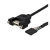 StarTech USB Type-C / 3.1 Cables - StarTech 3ft Panel Mount USB Cable USB A to Motherboard Header Cable F/F | Wholesale IT Computer Hadware