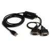 Other Specialised Cables - StarTech 2-Port FTDI USB to Serial RS232 Adapter Cable with COM Retention | Wholesale IT Computer Hadware