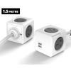 Powerboards - Allocacoc PowerCube Extended USB Powerboard 4-Outlets 2 USB Ports Grey-White 1.5m | Wholesale IT Computer Hadware