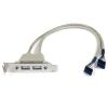 USB 2.0 Cables - StarTech 2-Port USB A Female Low Profile Slot Plate Adapter | Wholesale IT Computer Hadware