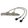 USB 2.0 Cables - StarTech 2-Port USB A Female Slot Plate Adapter | Wholesale IT Computer Hadware