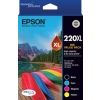 Epson Ink Cartridges - Epson 220XL Capacity Four Colour Value Pack (Black Cyan Magenta and Yellow)-Epson | Wholesale IT Computer Hadware