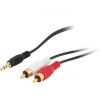 Audio Cables - 4Cabling Stereo 3.5mm Jack to 2x Red White RCA 2m | Wholesale IT Computer Hadware