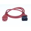 Power Cable Accessories - 4Cabling IEC C13 C14 Extension Cord 1m Red | Wholesale IT Computer Hadware