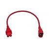 Power Cable Accessories - 4Cabling IEC C14 C15 Extension Cord 1m Red 250V/10A Rated | Wholesale IT Computer Hadware