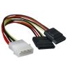PSU Cables & Accessories - Astrotek Internal Power to SATA Molex Cable 4-Pins to 2x 15-Pins 18AWG RoHS | Wholesale IT Computer Hadware