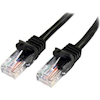 StarTech Cat5 Network Cables - StarTech 3m Black Snagless UTP Cat5e Patch Cable | Wholesale IT Computer Hadware