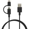 Team Third Party Cables, Chargers and Adapters - Team Group 2-in-1 Micro USB and Lightning Cable Black Apple Mfi Certified | Wholesale IT Computer Hadware