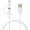 Team Third Party Cables, Chargers and Adapters - Team Group 2-in-1 Micro USB and Lightning Cable White Apple Mfi Certified | Wholesale IT Computer Hadware