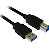 USB 3.0 Cables - 4Cabling 2M USB 3.0 AM-BM Cable Black | Wholesale IT Computer Hadware