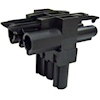Cable Management & Installation - 4Cabling Elsafe: T Connector 1 Male/2 Female Black | Wholesale IT Computer Hadware