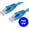 4Cabling Cat6 Network Cables - 4Cabling 0.5m Cat6 RJ45-RJ45 Pack of 10 Ethernet Network Cable Blue | Wholesale IT Computer Hadware
