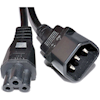 4Cabling Power Cables - 4Cabling 1m IEC C14 to C5 Power Cord Black | Wholesale IT Computer Hadware
