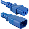 UPS Accessories - 4Cabling 1.5m IEC C13 to C14 Extension Cord M-F: Blue | Wholesale IT Computer Hadware