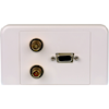 Other Specialised Cables - 4Cabling SVGA Wall Plate with Stereo Audio | Wholesale IT Computer Hadware