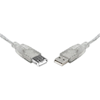 Cable Management & Installation - 8Ware USB 2.0 Extension Cable 2m A to A Male to Female Transparent Metal Sheath Cable | Wholesale IT Computer Hadware