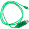 Generic USB 2.0 Cables - Visible Flowing Micro USB Charging Cable Green | Wholesale IT Computer Hadware