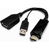 Video Adapter Cables - 8Ware HDMI to DisplayPort DP Male to Female with USB (for power) Adapter Cable | Wholesale IT Computer Hadware